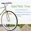 NAYSAYE Bicycles Single Speed Retro Style 700C Road Bike Steel Frame for Men and Women for City Rides, Light Green, 64.97"*24.41"*38.52" - 4 of 4