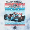 Juniors Womens Indy 500 Retro Sport Classic Car T Shirt - 2 of 4