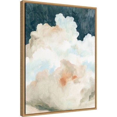Dark Cumulus Clouds II Nature Vista Framed Canvas Print