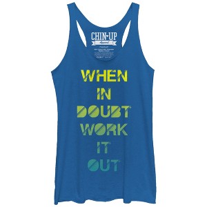 Women's CHIN UP When in Doubt Work it Out Racerback Tank Top - 1 of 3