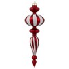 Northlight Shatterproof Commercial Size Finial Christmas Ornaments - 14" - Red and White  - Set of 4 - 3 of 4