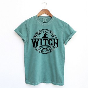 Simply Sage Market Women's A Little Witch In All Of Us Short Sleeve Garment Dyed Tee - 1 of 2