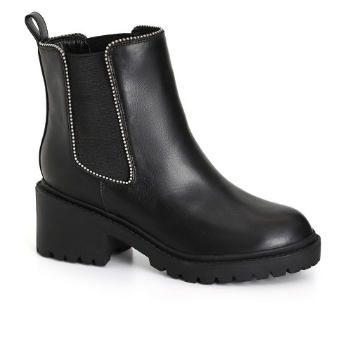 Black plus size clearance boots