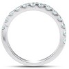Pompeii3 3/4Ct Diamond Wedding Womens Ring Anniversary Stackable Band 14k White Gold - 3 of 4