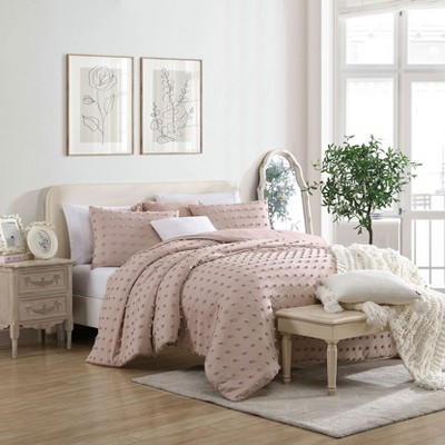 Muted Blush Full Microfiber Down Alternative Comforter Set