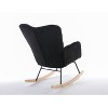 Racxily Teddy Rocking Gilder Nursery Chair For Living Room Indoor - 3 of 4