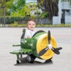 Infurnic Baby Walkers Kids Ride on Toy Plane, Fighter Jet Kids' Ride-On Vehicle, for Kids 3 to 6 Mobility Training, Army Green, 48.82"*39.37"*24.41" - 2 of 4