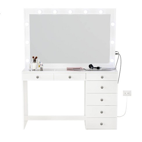 White light on sale up vanity