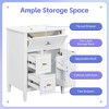 Kumasinova 24" Bathroom Vanity with Ceramic Sink,Flip Drawer & Storage Cabinet,Freestanding Vanity with Adjustable Shelf for Bathroom Storage - 3 of 4