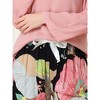 cheibear Womens 2pcs Long Sleeve Capri Pants Floral Lounge Set Sleepwear Pajama Sets - 4 of 4