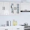 CLIHOME 2 Doors Contemporary Kitchen Wall Storage Cabinet Engineered Wood and Glass - 4 of 4