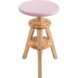 eHemco Swivel Wooden Adjustable Counter Bar Stool, 18.9 to 25.2 Inches Height - 1 of 4