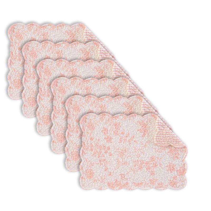 C&F Home Brighton Cotton Quilted Rectangular Reversible Placemat Set of 6, 2 of 4