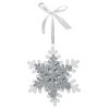 Transpac Oversized MDF Snowflake Ornament Set of 2 Christmas Home Decorations - 2 of 3