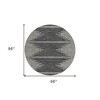 Charcoal And Ivory Abstract Washable Indoor Outdoor Area Rug - 3 of 4