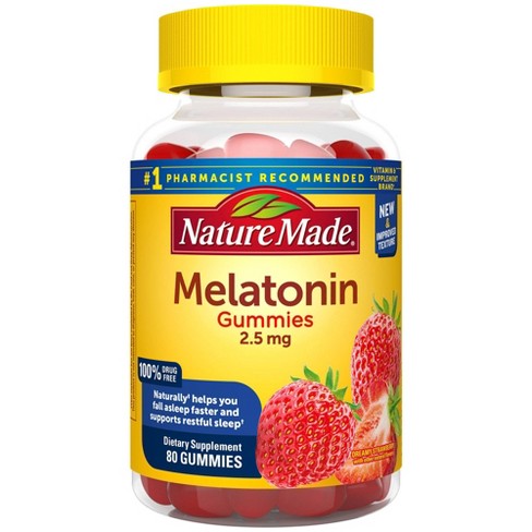 medier voksen afstand Nature Made Melatonin 2.5 Mg Gummies - Dreamy Strawberry - 90ct : Target
