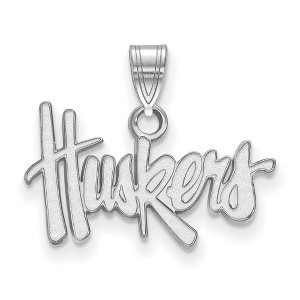 Black Bow Jewelry Sterling Silver Nebraska Cornhuskers NCAA Small Pendant - 1 of 3
