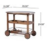 NicBex Mobile Kitchen Island Cart Multifunctional Kitchen Carts on Wheels with Storage with Drop leaf for Kitchen, Oak - 2 of 4