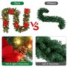 MOEPISY 9FT Prelit Christmas Garland with 50 LED Timer Lights - 3 of 4