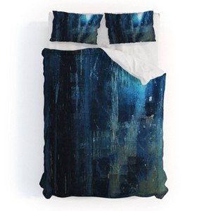 Deny Designs Paul Kimble Night In The Forest Duvet Cover and Pillow Sham Blue - 1 of 4