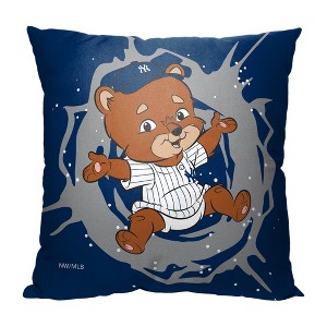 18"x18" MLB New York Yankees Mascot Printed Decorative Throw Pillow - 1 of 4