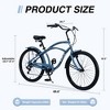 Gulches Women's Beach Cruiser Bike ¨C 26 Inch, 17 Inch Steel Frame, Shimano 7-Speed, Dual V-Brakes, Multiple Colors, Comfort-Focused - 3 of 4