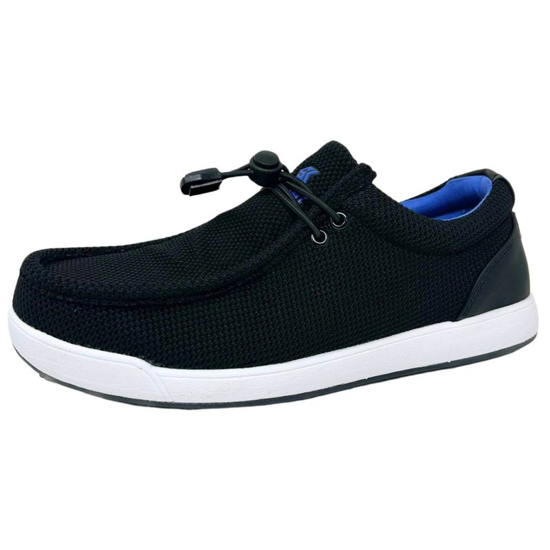 SKONI Men's G2 | Spikeless | Waterproof | Slip On | Golf Shoe (Black/Royal, 8)