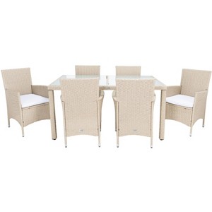 Jolin 7 Pc Dining Set - Outdoor - PAT7706 - Safavieh - 1 of 4