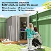 4' x 8' Lean to Garden Storage Shed, Outdoor Metal Tool House with Lockable Door Vents for Backyard Patio Lawn - 4 of 4