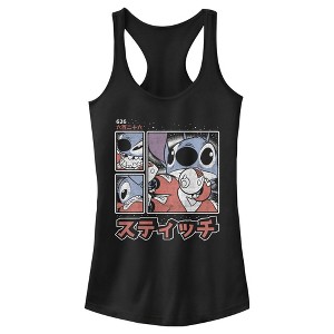 Junior's Women Lilo & Stitch Comic Book Panels Racerback Tank Top - 1 of 4