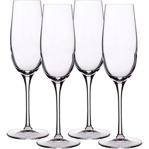 Luigi Bormioli Crescendo 8-Ounce Champagne Flute Glasses, 4-Piece, 8.25 oz. - 1 of 4