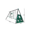 Heavy Duty Backyard Feature Swing Set, 6-in-1 Kids Swing Set with Swing, Climbing Ladder,Swing Glider,Hanging Ring,Basketball Hoop and Soccer Net - 2 of 4