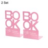 Unique Bargains Bookend, Alphabet Shaped Metal Support Book Holder for Home Office Stationery Storage - 3 of 4