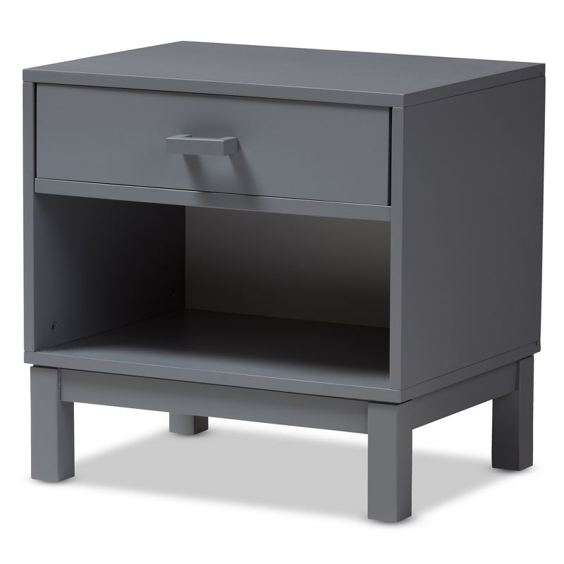 Deirdre Modern and Contemporary Wood 1 Drawer Nightstand - Baxton Studio, 1 of 12