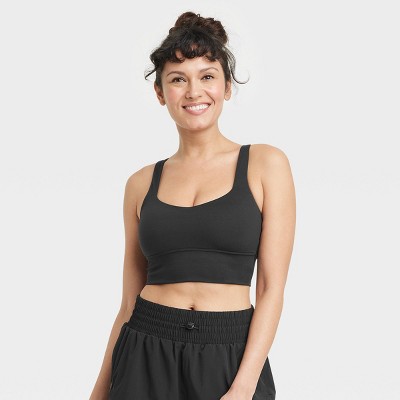 Women's Light Support Brushed Sculpt Bold Stitch Sports Bra - All