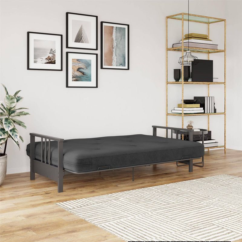 Full Anders Metal Arm Futon with 6&#34; Poly Knit Mattress - Room &#38; Joy, 5 of 16
