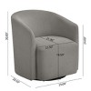 NicBex Modern Swivel Chair with Pocket Coil Seat Cushion, Soft & Durable Upholstery for Living Room, Bedroom, Office Accent - 3 of 4