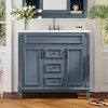 YOOCOZZ Modern Bathroom Vanity with Three-Hole Ceramic Sink, Cabinets and Drawers - 2 of 4
