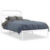 vidaXL Metal Bed Frame without Mattress with Headboard White 39.4"x78.7" - 2 of 4