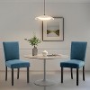 Dining Chairs Set of 2 Upholstered Parsons Diner Room Chair Sets Fabric Kitchen Chairs With Nailhead Trim/ Wood Legs and Padded Cusion - 2 of 4