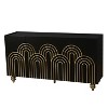 Vynxaria Modern Fluted Sideboard Buffet with 4 Doors, Adjustable Shelves - for Kitchen, Dining & Living Room - 2 of 4