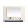 Elegant Lighting Pier 27x30 inch LED Mirror with Adjustable Color Temperature 3000K/4200K/6400K in Brass - 2 of 4