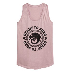 Women's - How to Train Your Dragon - Ready To Soar Graphic Racerback Tank - 1 of 4