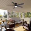 Airsurfer 52" Ceiling Fan with 3 Colors Led Light,Matte Black Ceiling Fan with 5 Plywood Blades,Memory Function,6 Speeds Motor,Remote Control Included - 2 of 4