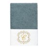 Linum Home Textiles 100% Turkish Cotton MONICA Gold Thread 3PC Embellished Towel Set - 3 of 4