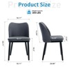 Dining Chairs Set of 2,Upholstered Velvet Dining Room Side Chairs, Chair for Dining Table with Padded Seat and Wood Legs-Modern Dining Chairs - 2 of 4