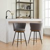 APRILSOUL  26.38"Counter Height Bar Stools Set of 2, 360¡ã Swivel Upholstered Barstools - 3 of 4