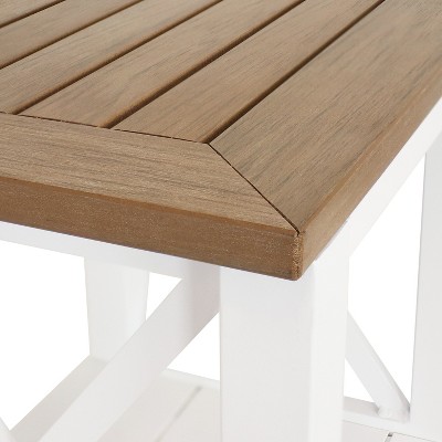 Rustic Charm 18" Metal and Polystyrene Multipurpose Side Table
