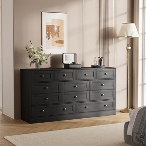GustoWave Modern 12 Drawers Dresser Wood Dressers for Bedroom, Wooden Chest of Drawers Clothes Storage Organizer for Living Room, TV Stand Dresser - 1 of 4