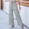 Women's Grey Striped Elastic Waist Straight Leg Pants - Cupshe - image 4 of 4